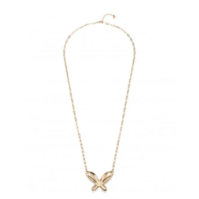 18K Gold Plated Butterfly Wings Necklace  COL1860ORO000