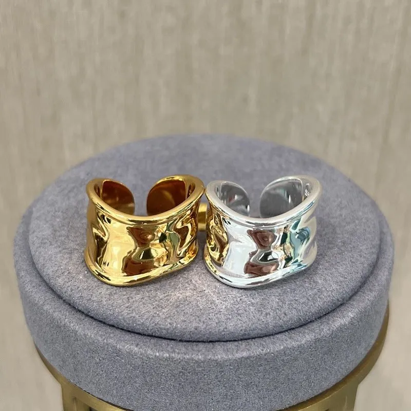 925 Silver Irregular Split Ring