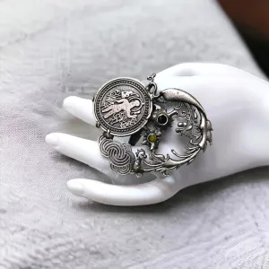 Aashvi Silver Lookalike Oxidised Fusion Ring