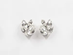 Acacia - Silver Swarovski Bridal Cluster Stud Earrings