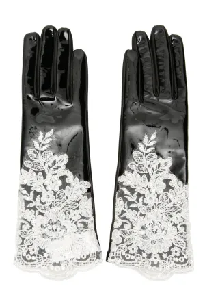 Alessandra Rich Lace Detail Gloves