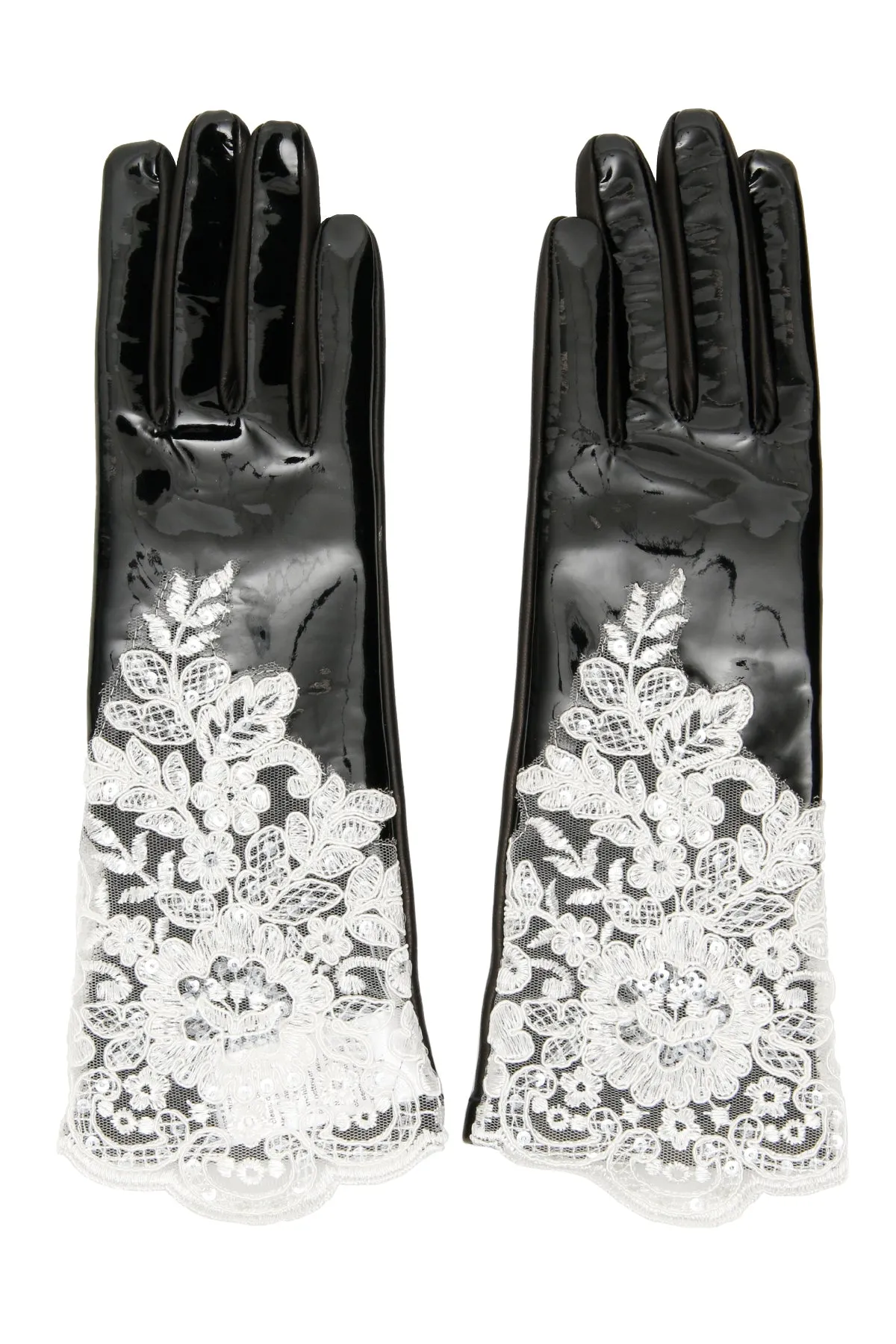 Alessandra Rich Lace Detail Gloves