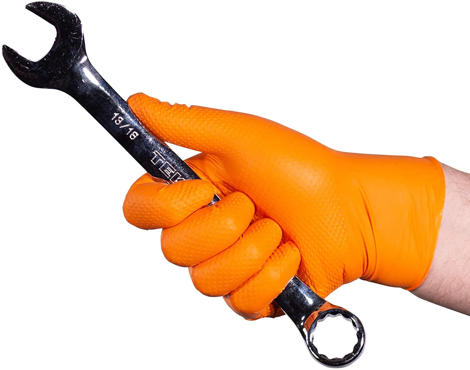 AMMEX® Gloveworks® HD Orange Nitrile Powder Free Industrial Gloves