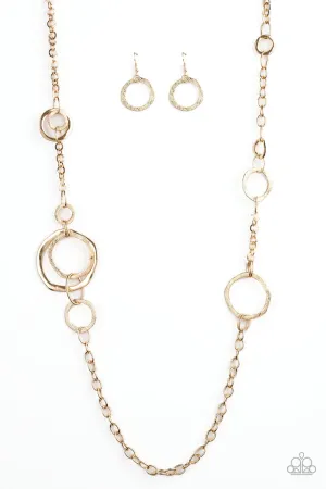 Amped Up Metallics - Gold Necklace