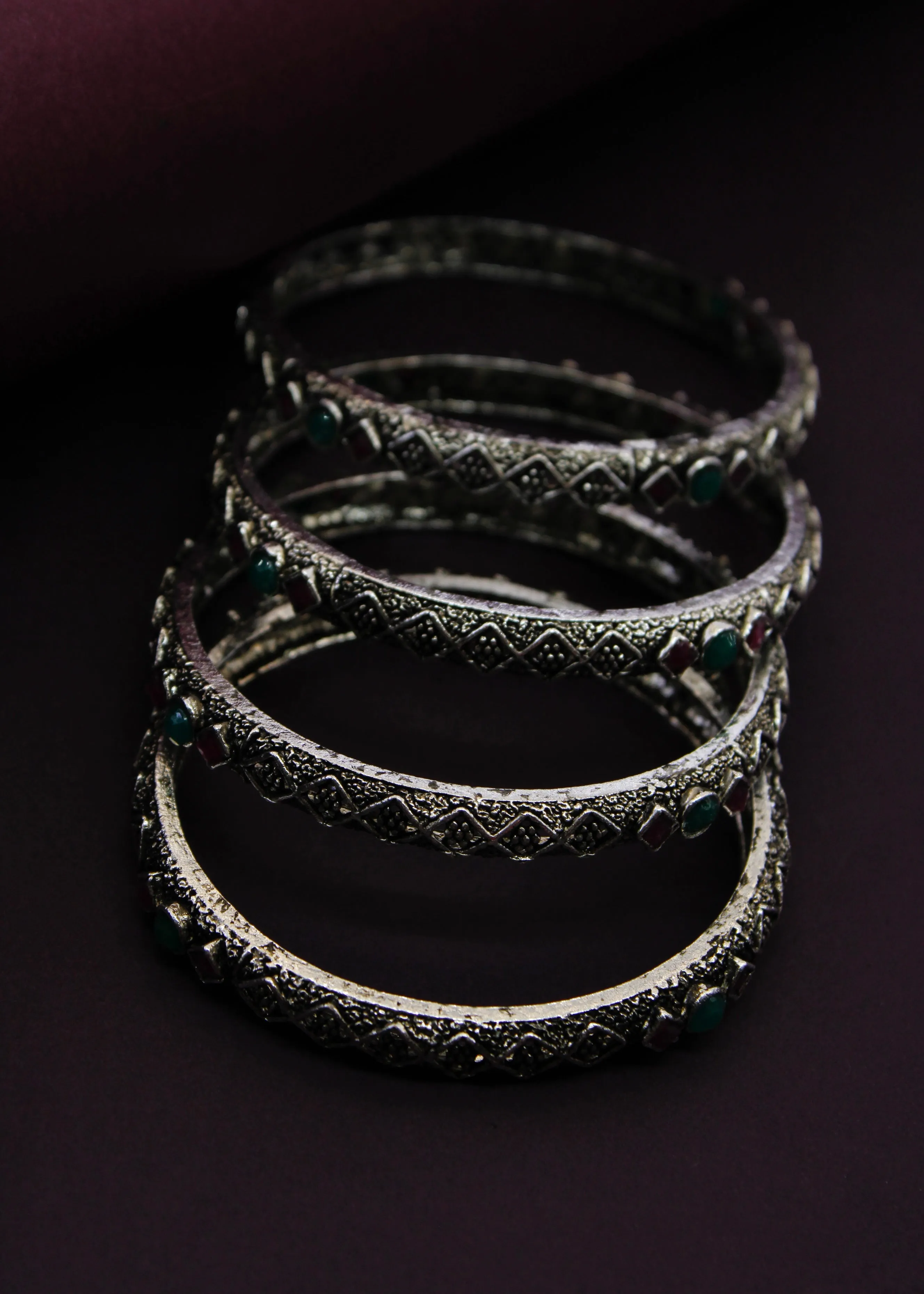 APPEALING OXIDISED BANGLES