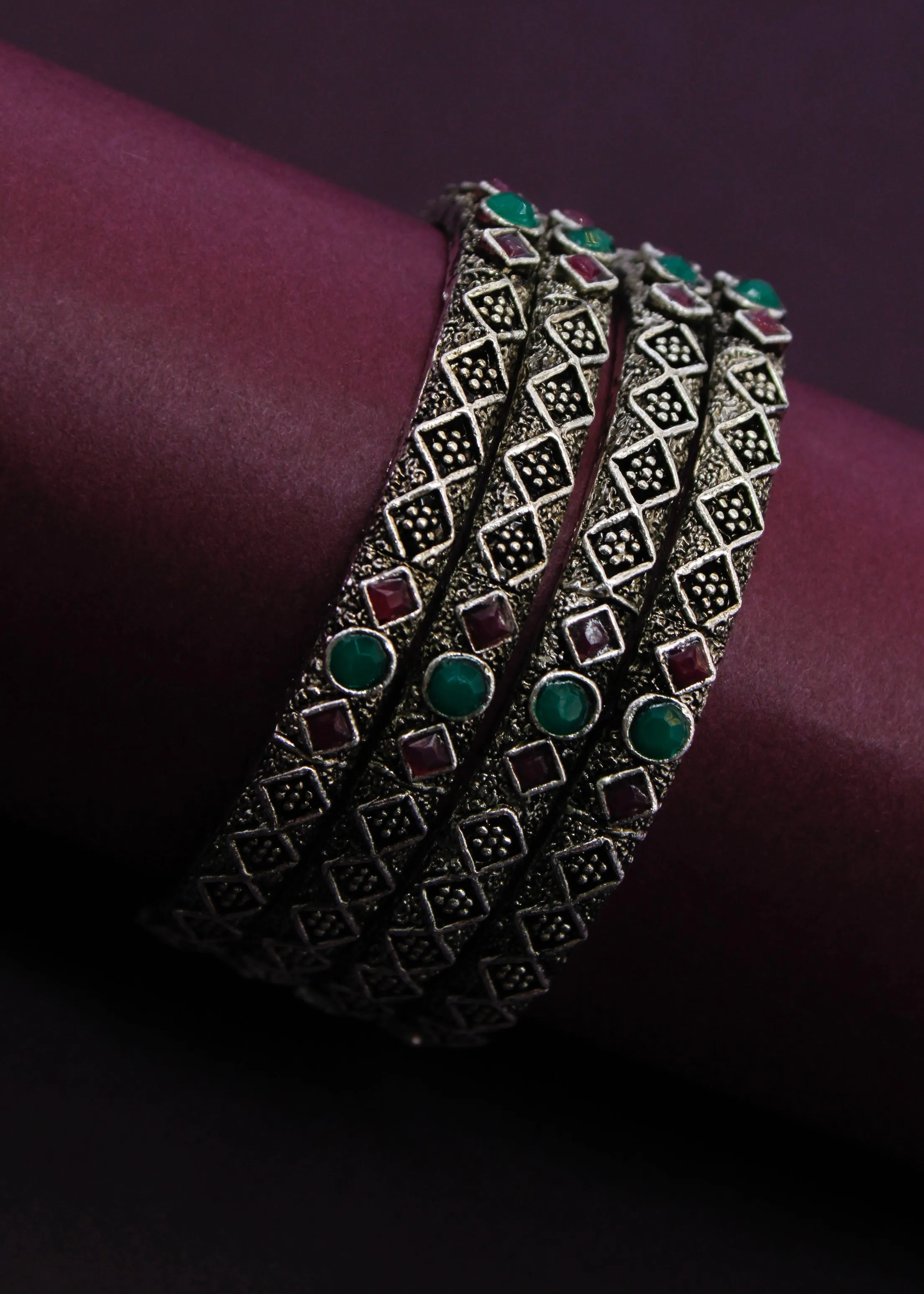 APPEALING OXIDISED BANGLES