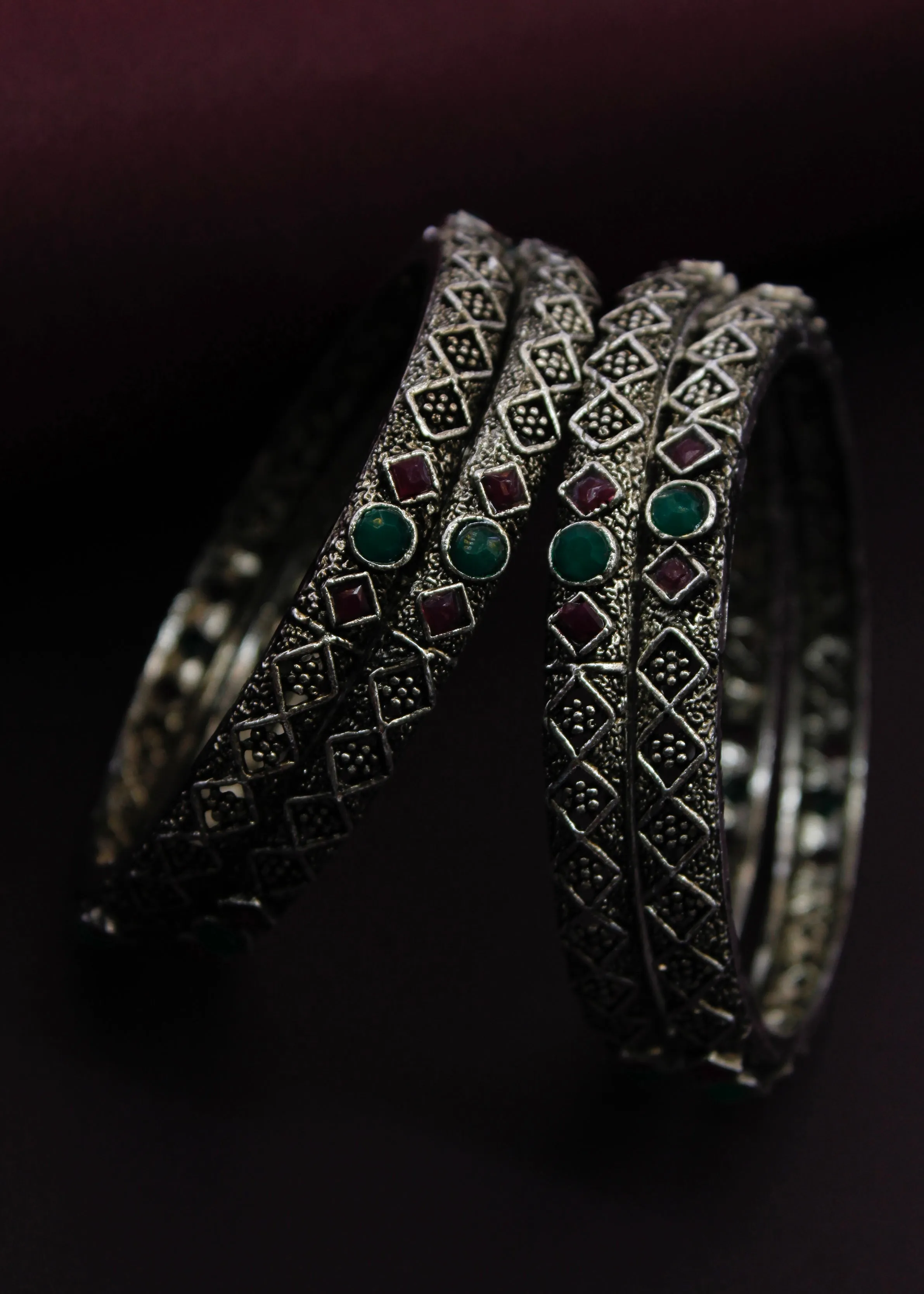 APPEALING OXIDISED BANGLES
