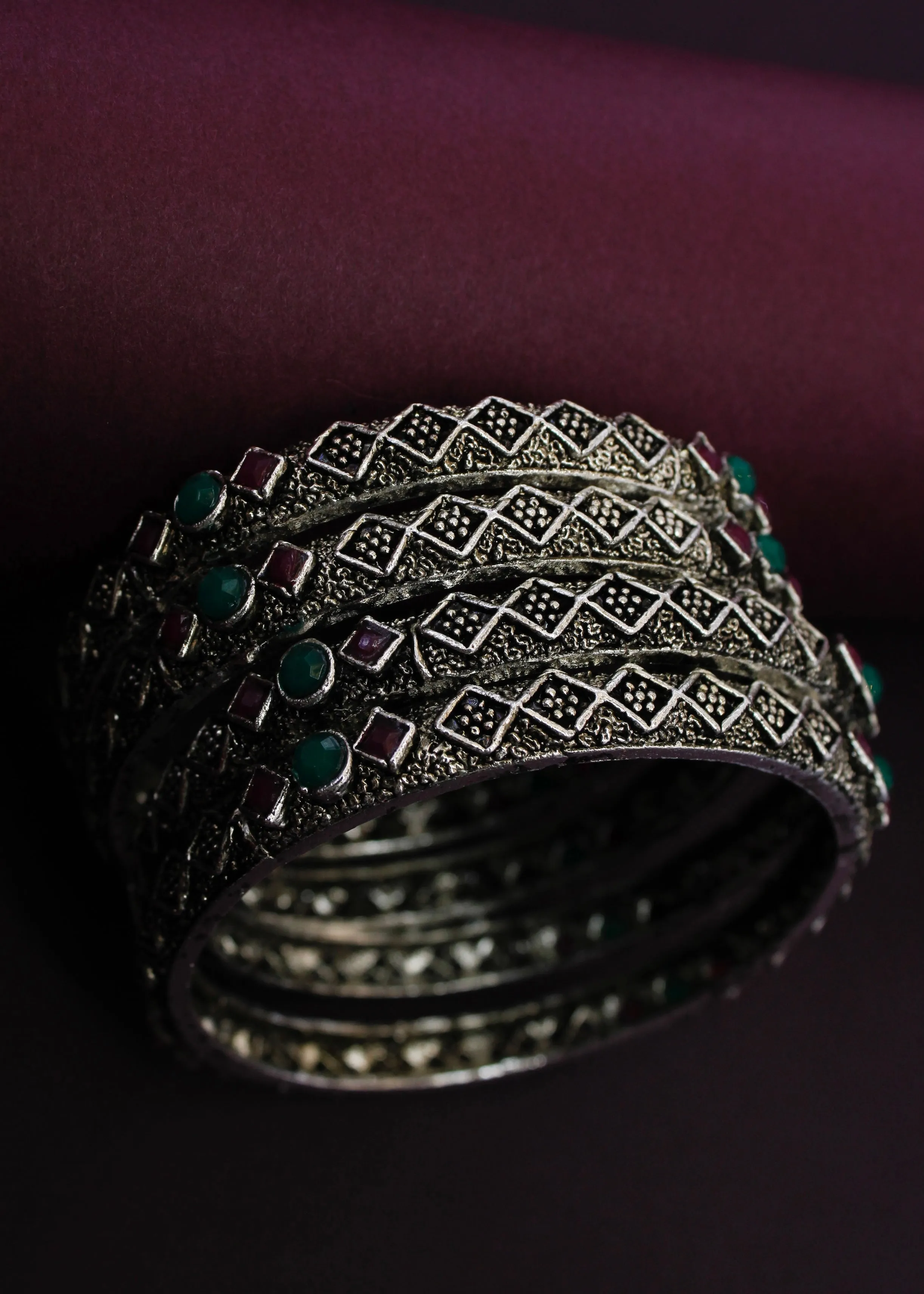 APPEALING OXIDISED BANGLES