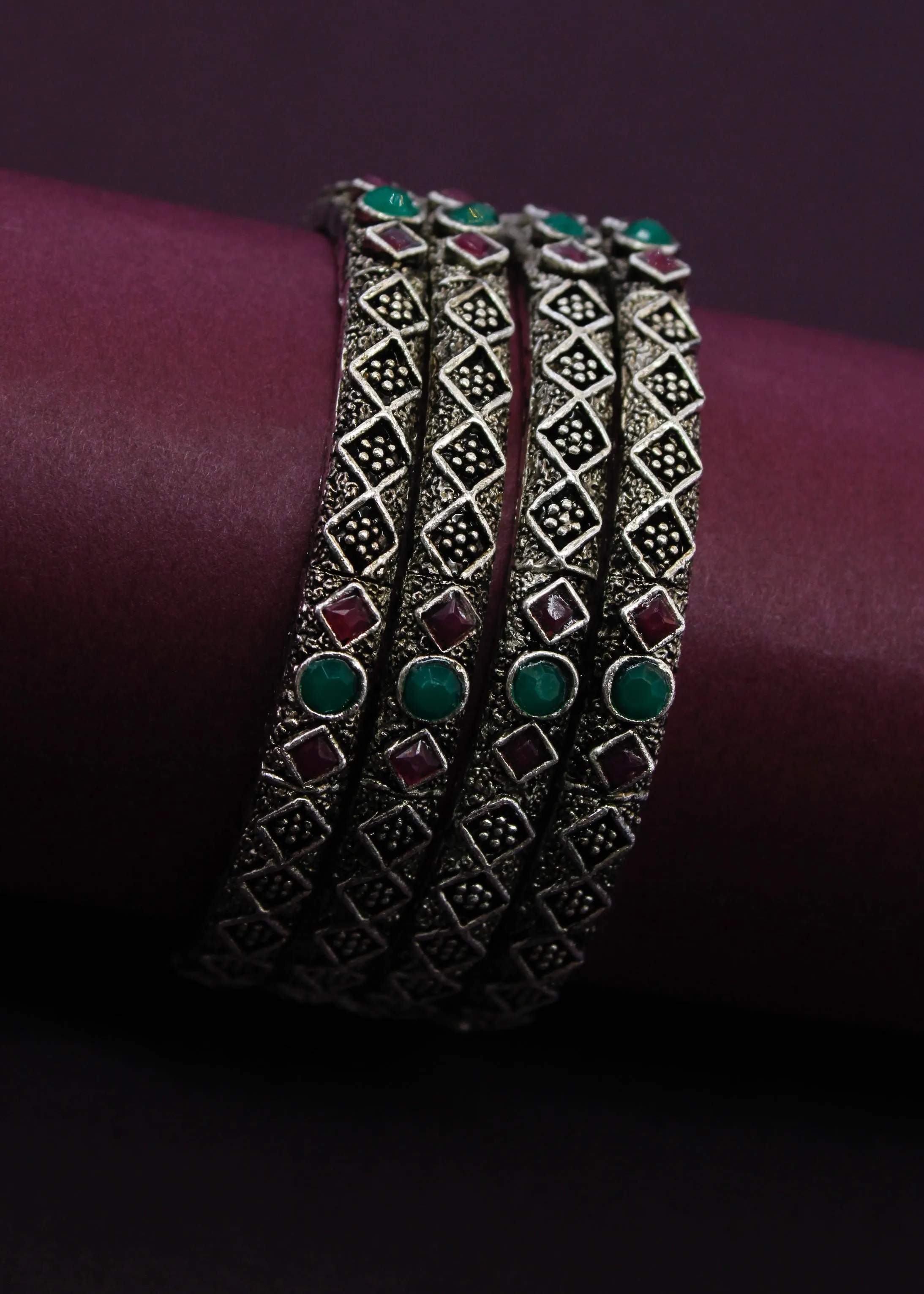 APPEALING OXIDISED BANGLES