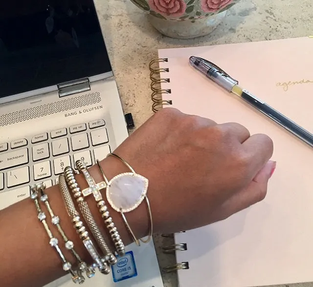 Aria Gold Crystal Bangle Bracelet