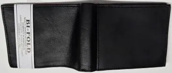 Asa II -- Men's Leather Bi-Fold Wallet -- Black