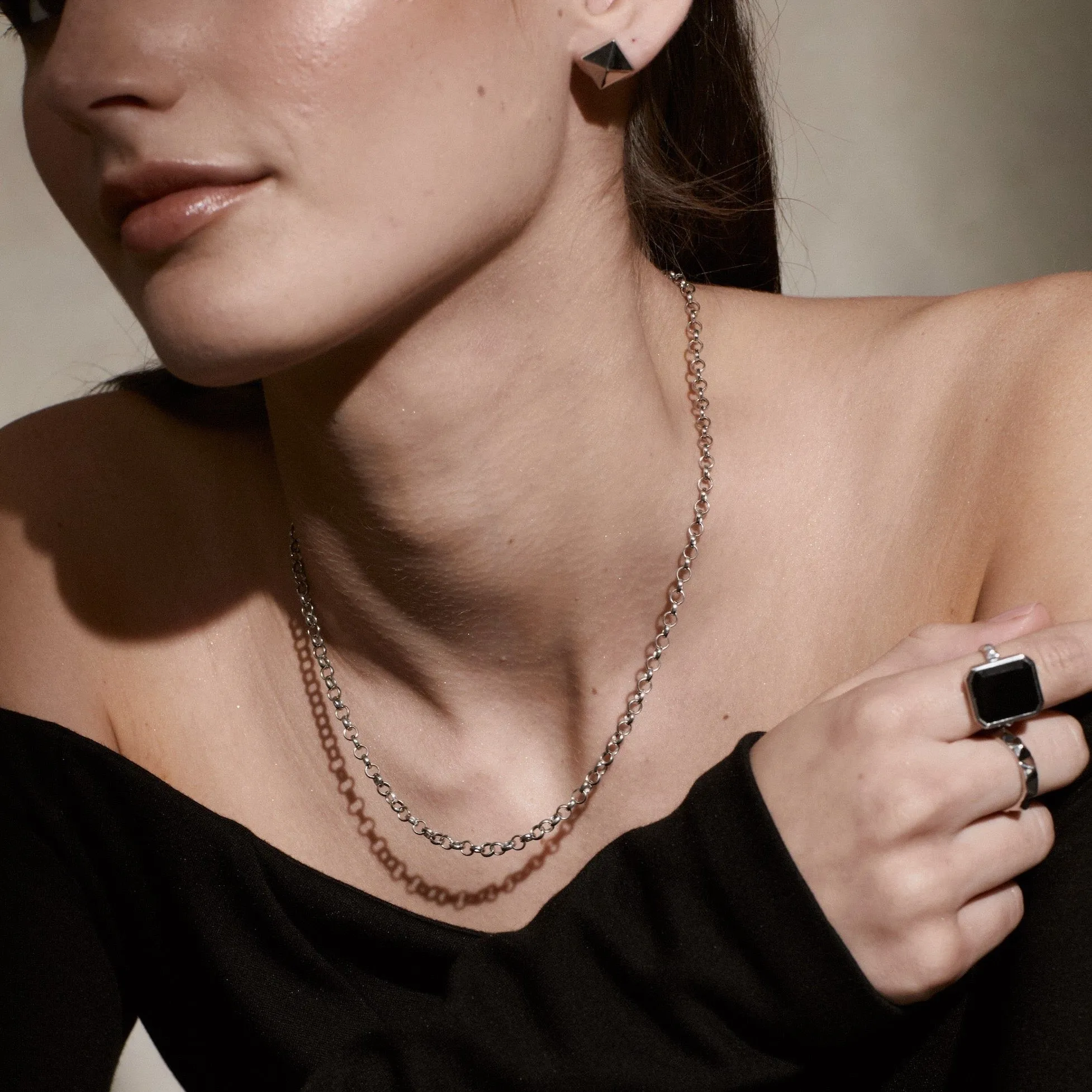 Athena / Ring / Black Onyx   Silver