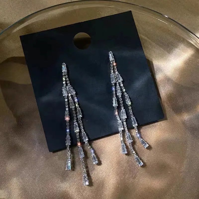 Athena Zircon Drop Earrings