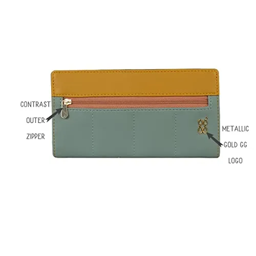 Baggit Women's 2 Fold Wallet - Large (Blue)