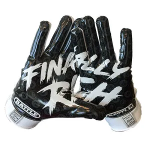 Battle Youth FILTHY Rich Black/White Football Gloves