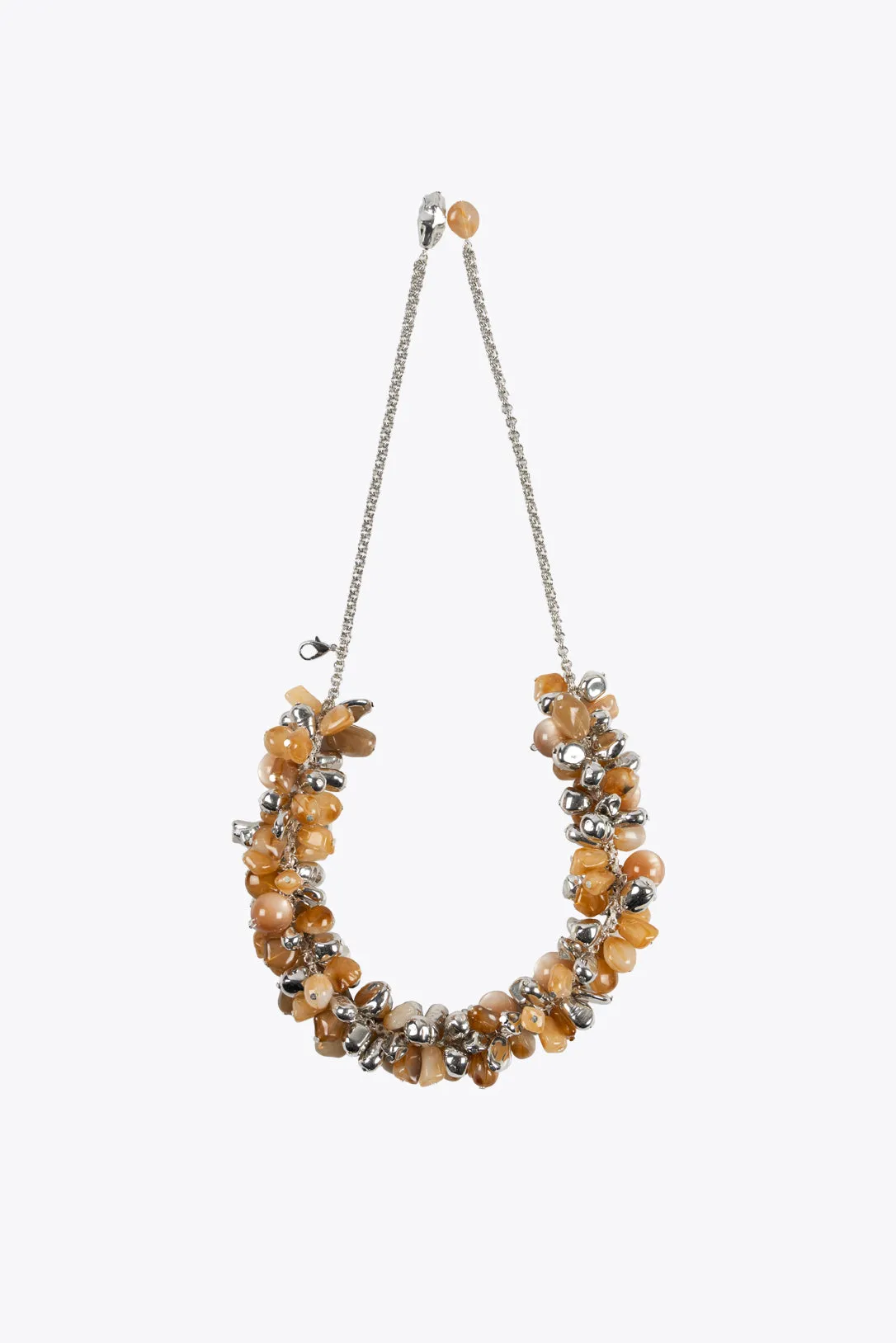 Beige river pearl handcrafted necklace