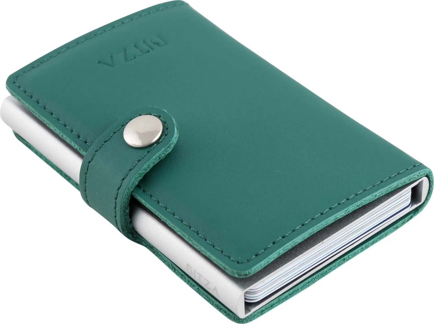 Bitza Ultra Slim Genuine Leather Card Holder Wallet with RFID Protection