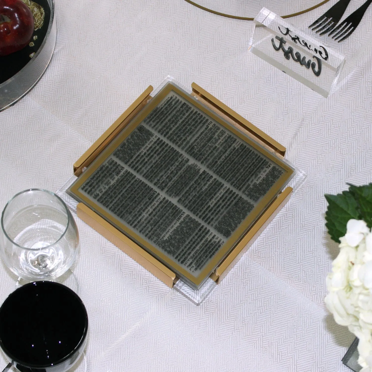 Black, White, & Gold Tablescape