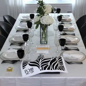 Black, White, & Gold Tablescape