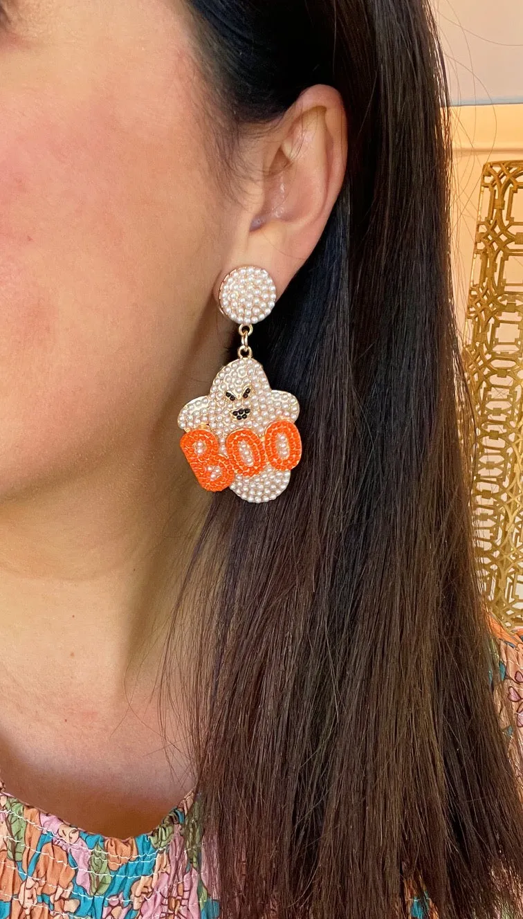 Boo! Beaded Statement Earrings