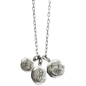 Catherine Popesco Sterling Silver Plated Petite 3 Lockets Necklace, 16" 1181