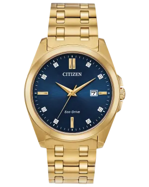 Citizen Corso Gold Case and Blue Dial Dress Watch BM7103-51L