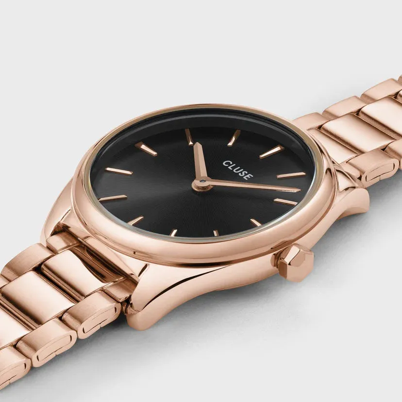 CLU Watch Feroce Mini Black Rose Gold