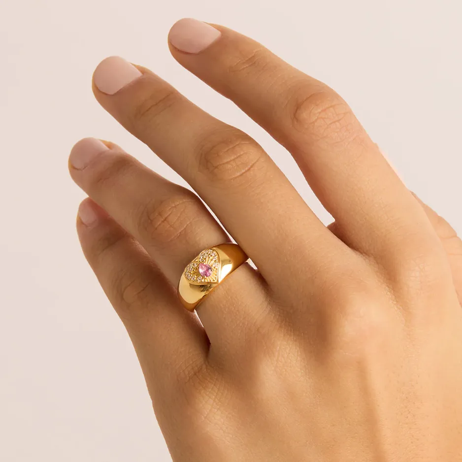 Connect with Your Heart Ring Pink/Gold