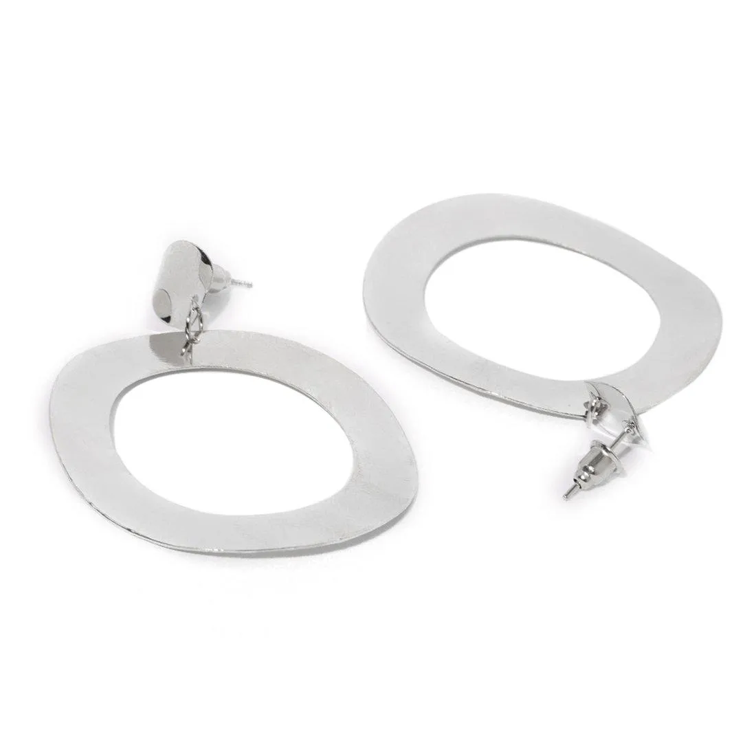 CONTEMPORARY CIRCULAR TWISTED DROP EARRINGS
