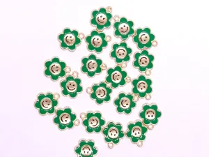 Dark Green Metallic Jewelry Charms