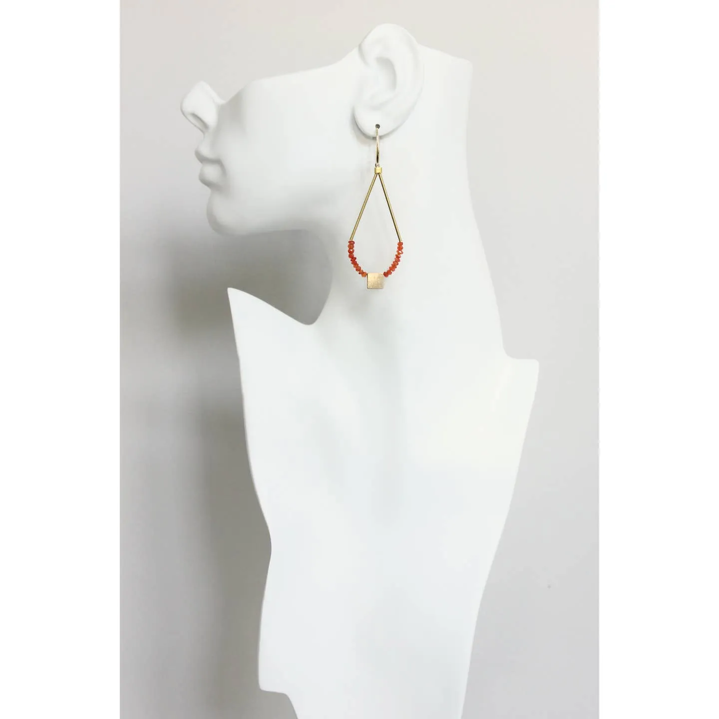 David Aubrey Carnelian Hoop Earrings
