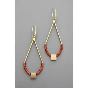 David Aubrey Carnelian Hoop Earrings