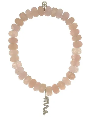 Diamond Mrs Charm Morganite Bracelet