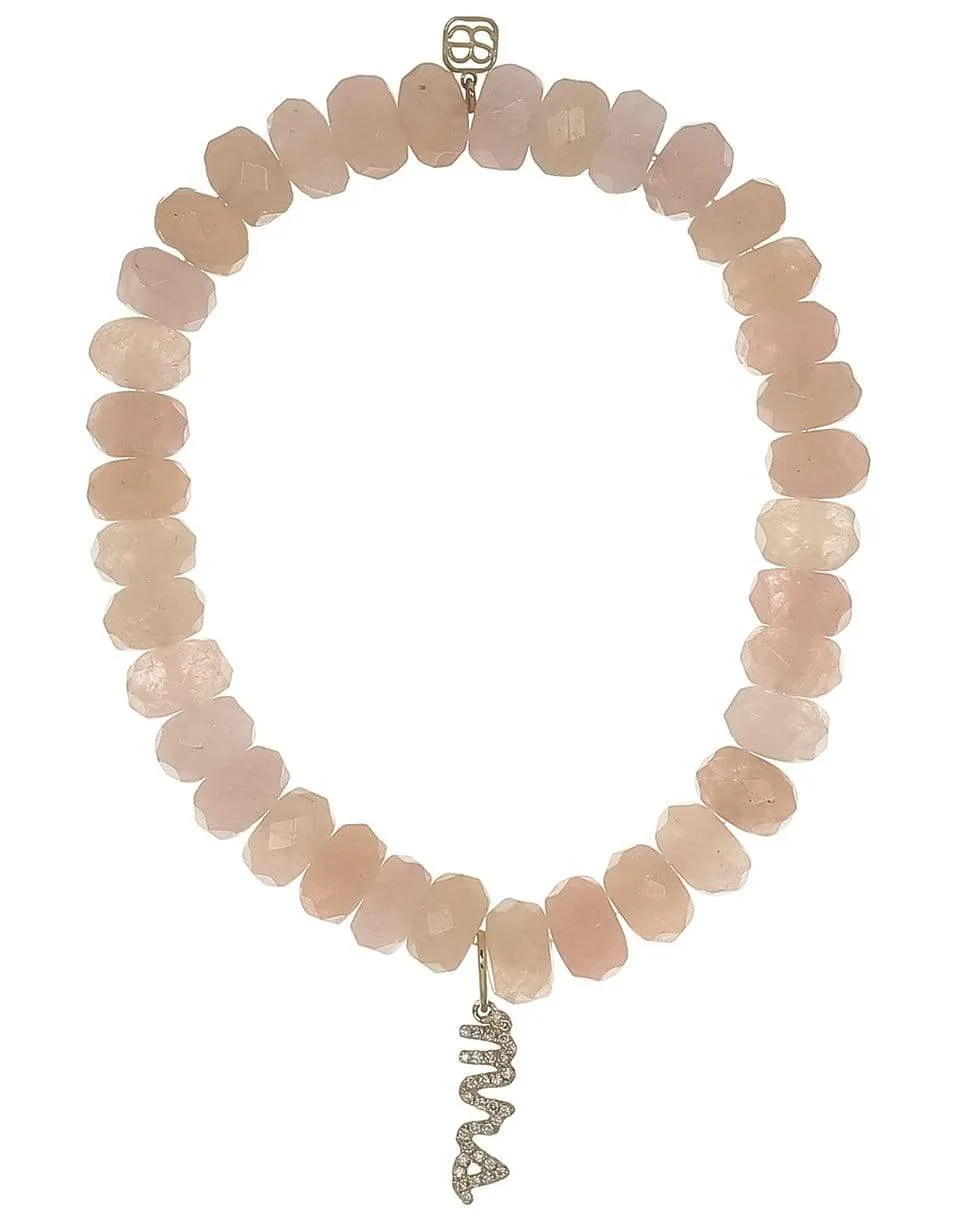 Diamond Mrs Charm Morganite Bracelet