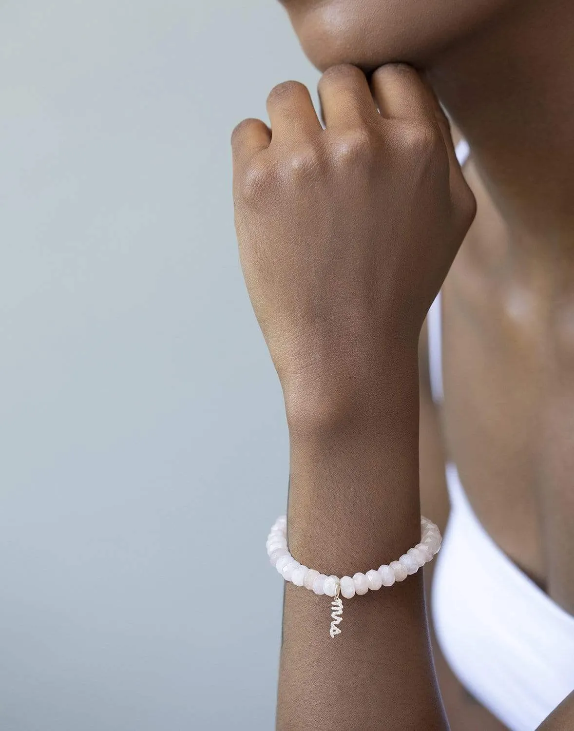 Diamond Mrs Charm Morganite Bracelet