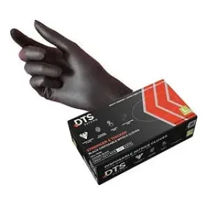 DTS DEFEND™ Black  Strong Nitrile Gloves