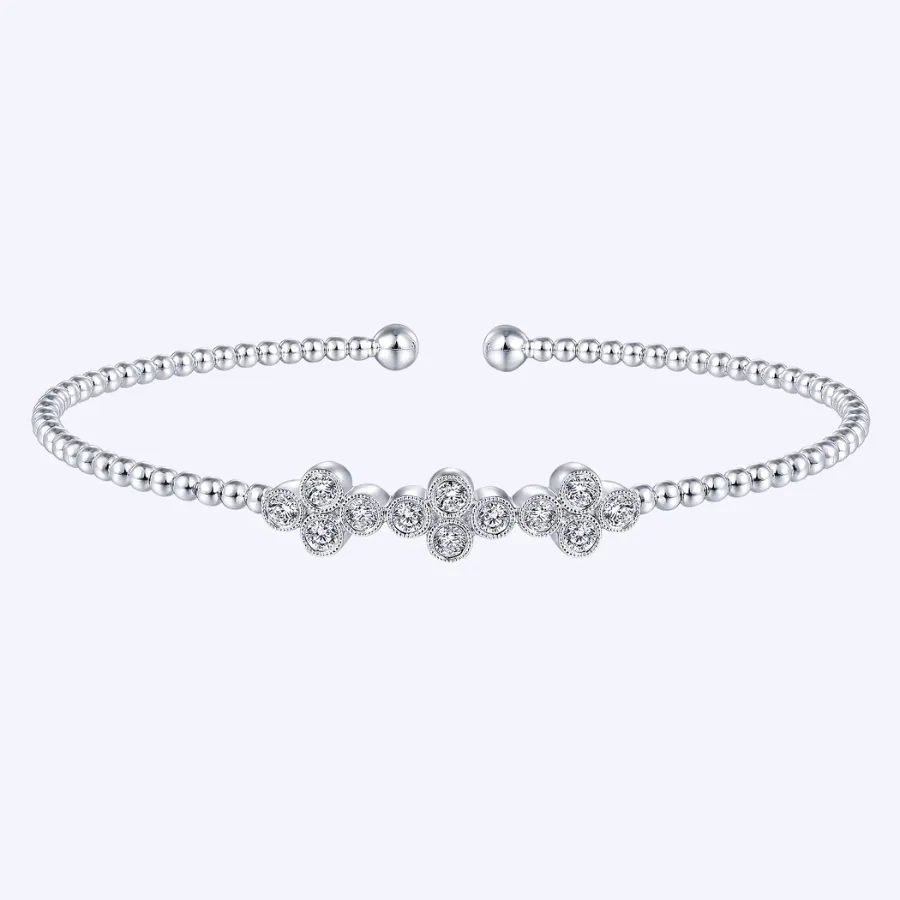 Emily Quatrefoil Diamond Station Cuff