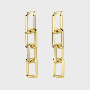 Essentielle Chain Earrings, Gold Colour