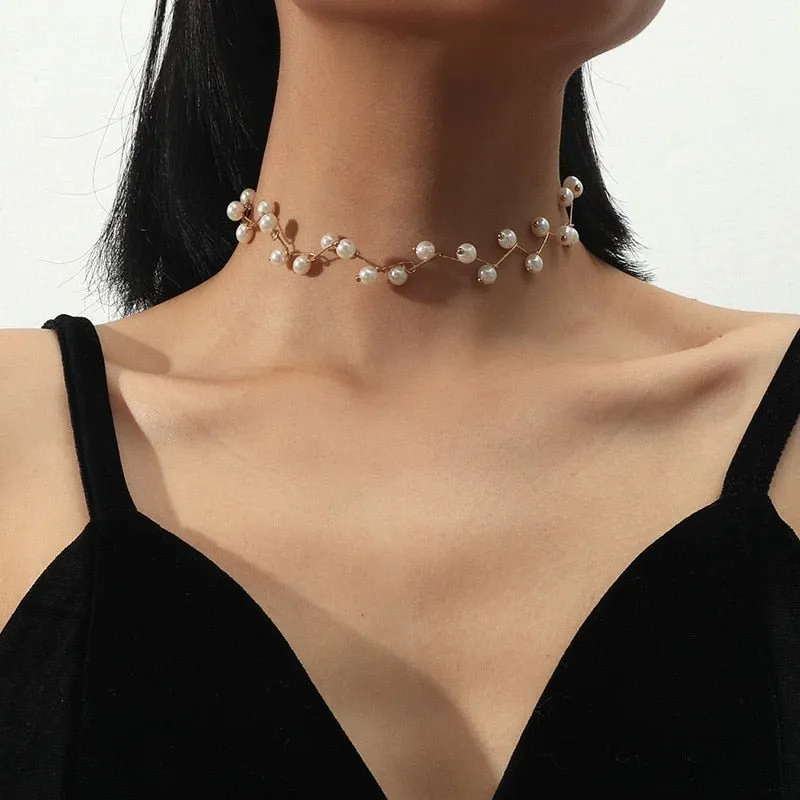 Fashion Shining Full Rhinestone Choker Necklaces For Women Geometric Simple Luxury Crystal Necklaces Statement Jewelry