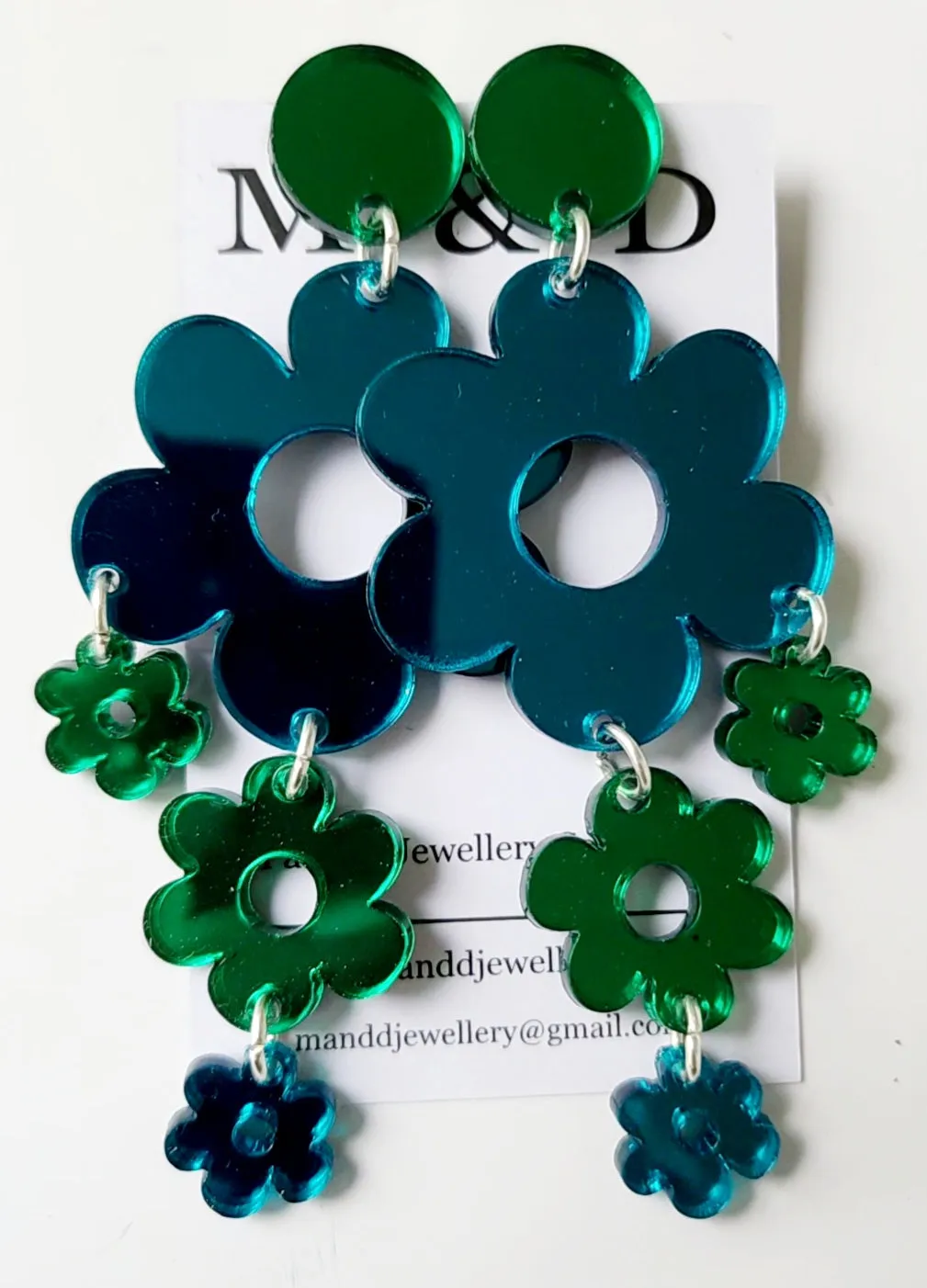 Flora Chandelier Delux Stud Dangle Earrings