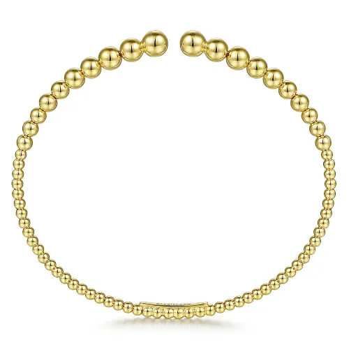 Gabriel & Co | 14K Yellow Gold Bujukan Open Bangle