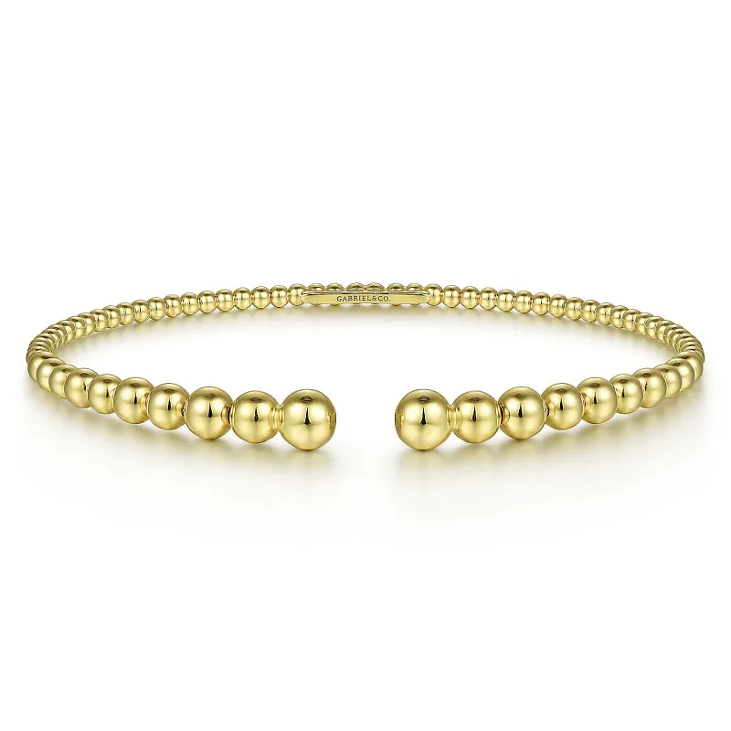 Gabriel & Co | 14K Yellow Gold Bujukan Open Bangle