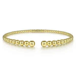 Gabriel & Co | 14K Yellow Gold Bujukan Open Bangle