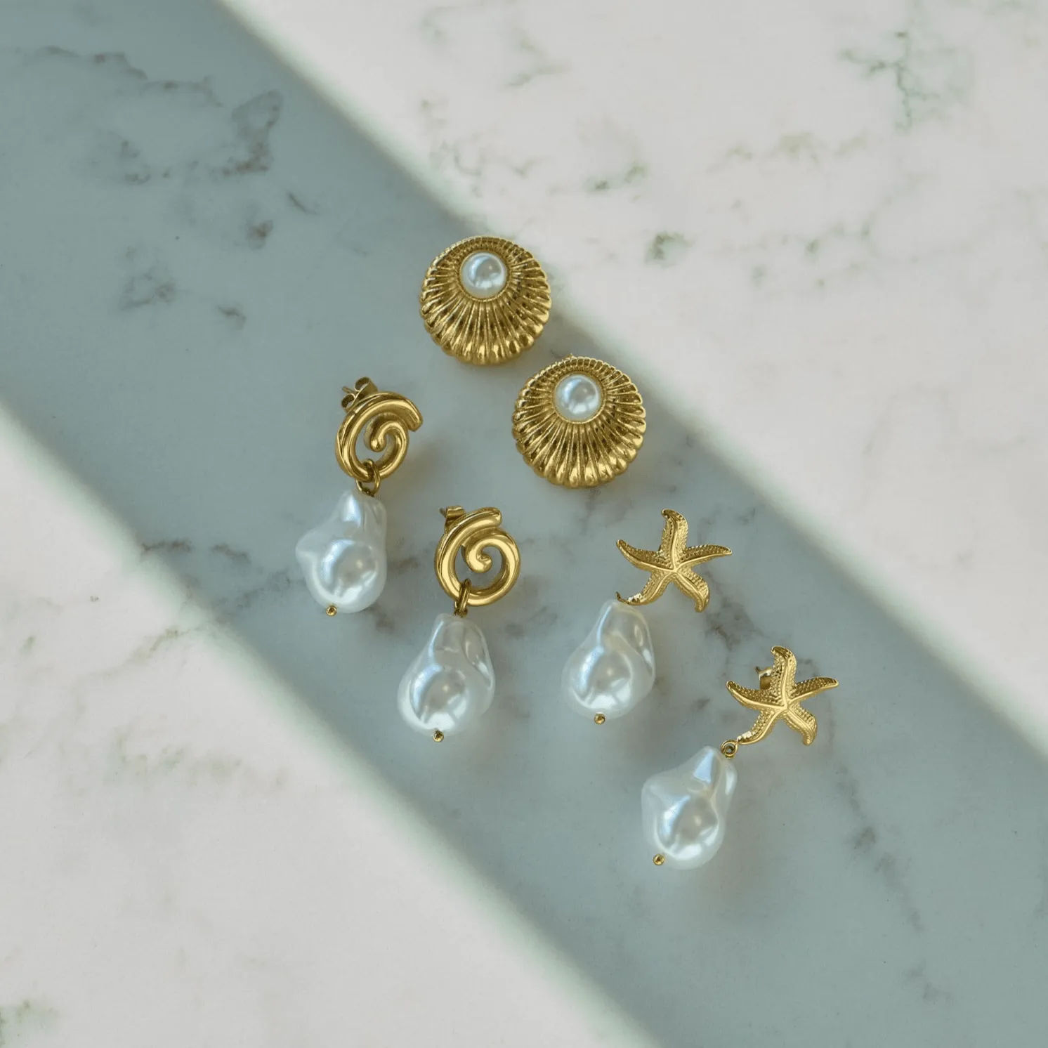 Gemma Pearl Stud Earrings