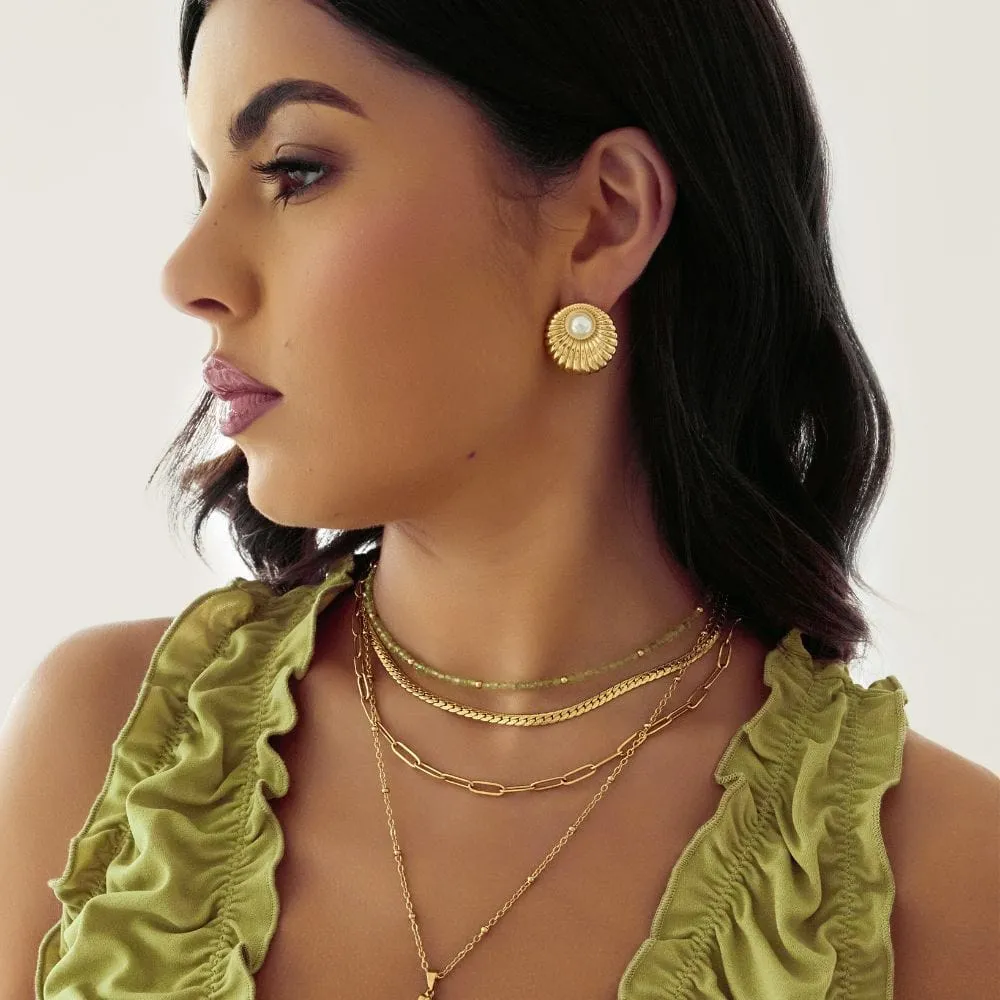 Gemma Pearl Stud Earrings