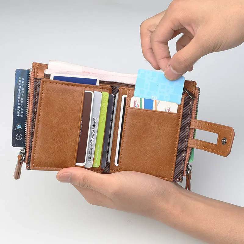 Genuine Leather Short Style Wallets