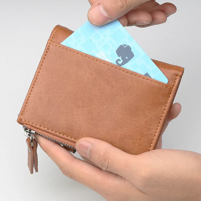Genuine Leather Short Style Wallets