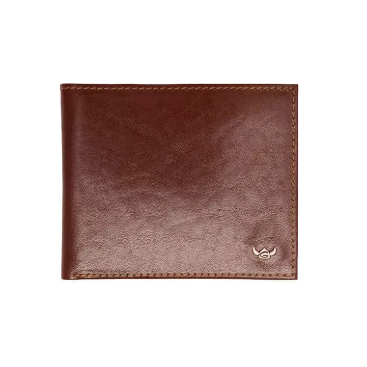 Golden Head Colorado RFID Bill Case with Mesh Pocket and Coin Pouch, Tobacco