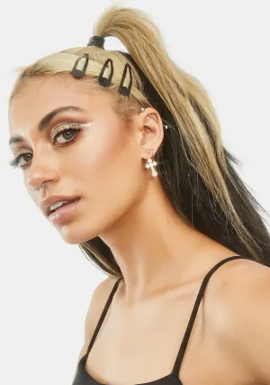 Golden Holy Light Cross Earrings