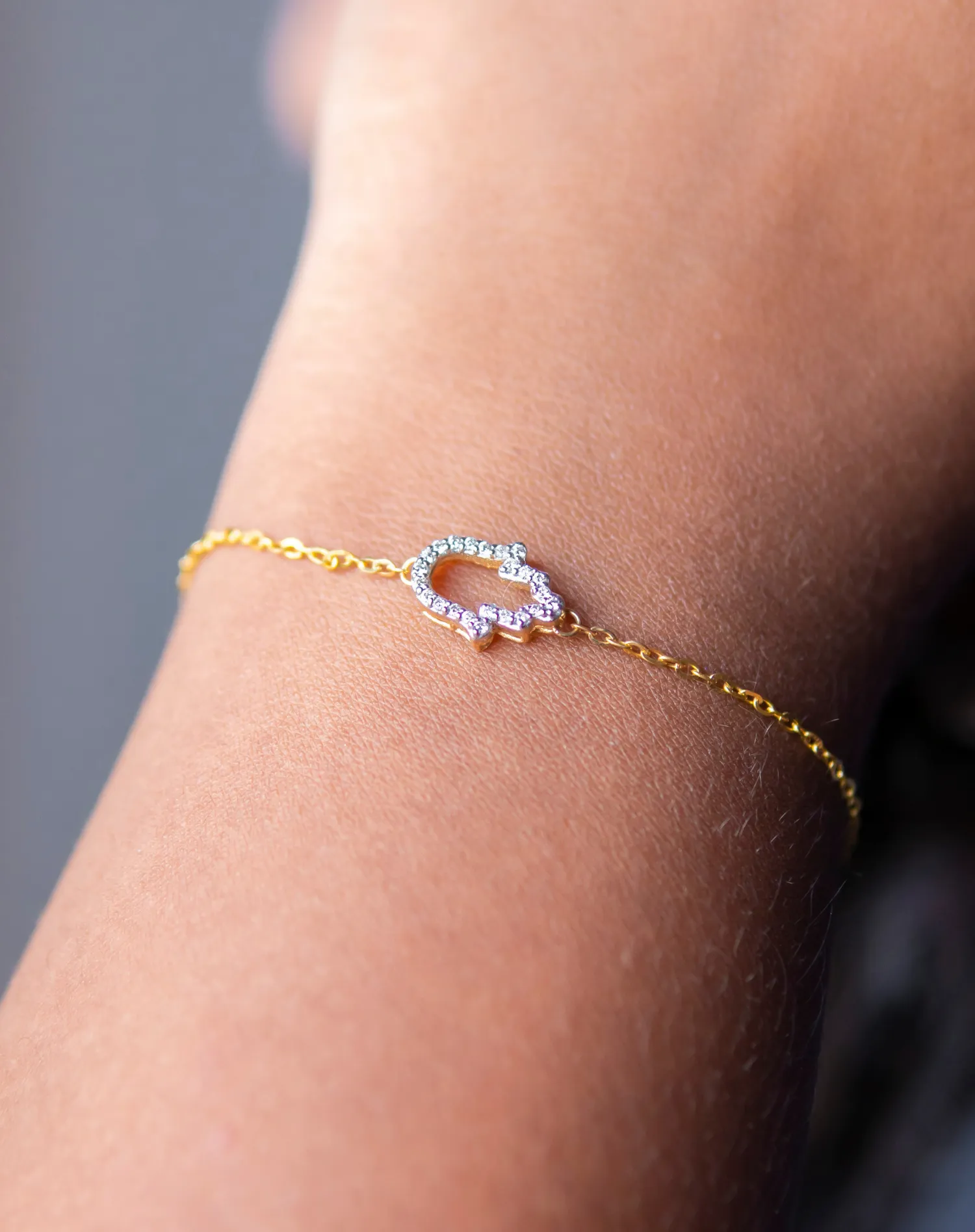 Hamsa Hand Diamond Bracelet
